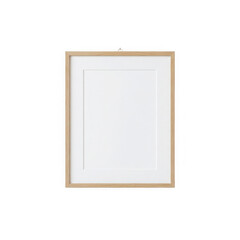 Blank Wooden Photo Frame Mockup Isolated on Transparent Background PNG