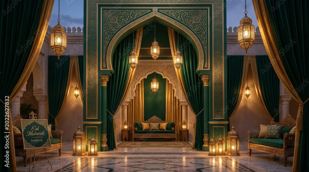 Obraz premium Eid mubarak background