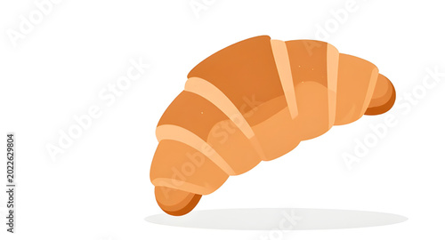 Obraz na płótnie croissant, bakery, pastry, cartoon, vector, illustration, bread, breakfast, fren