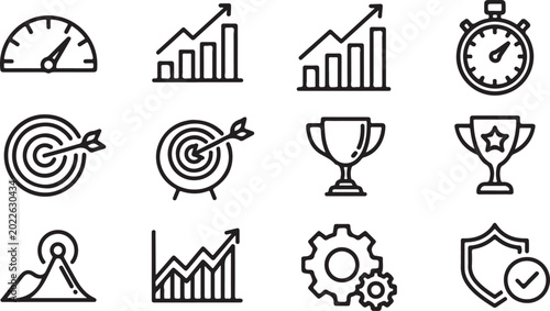 Set of line icons for home utilities and gardening Vector