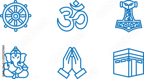 Tableau sur toile Modern Religious Symbol Icon Collection