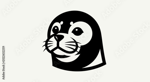 Stylized seal graphic illustration