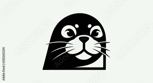 Stylized seal graphic isolated on white