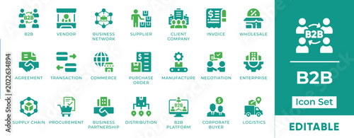Fényképezés B2B business networking and supply chain
