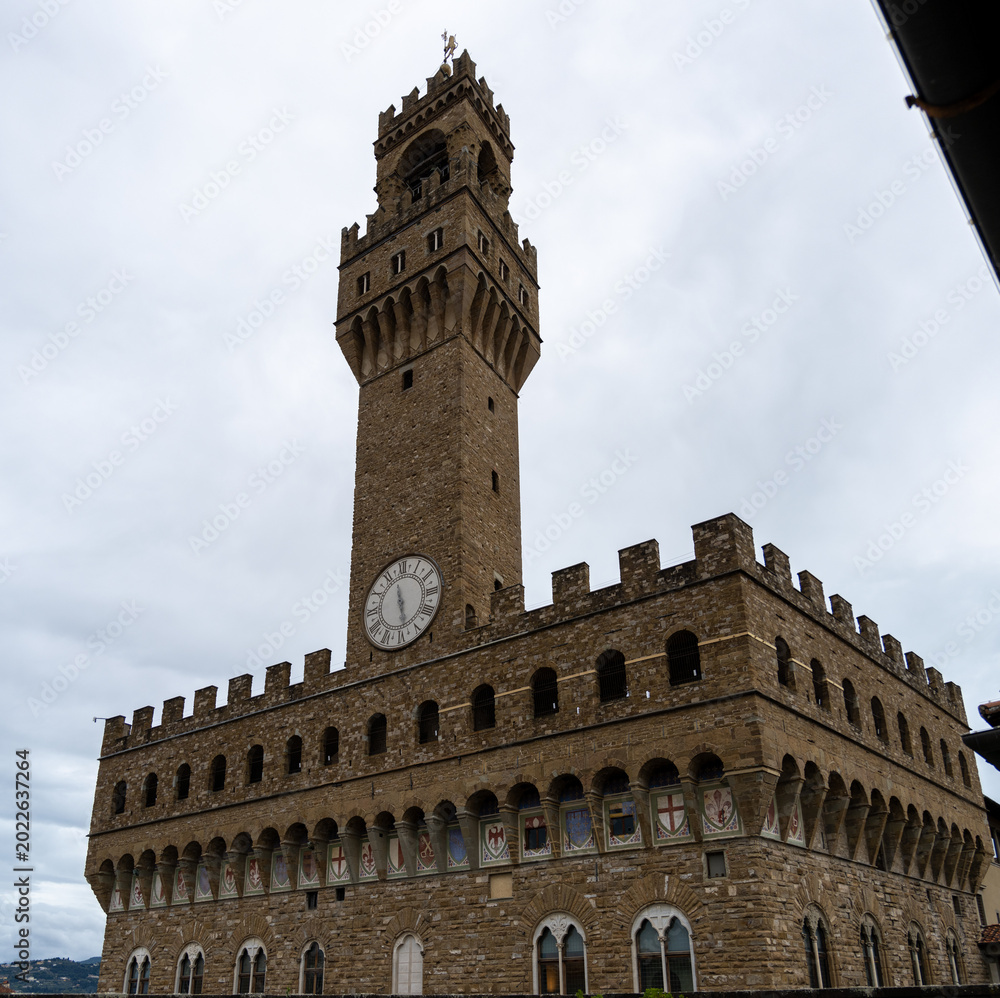 Fototapeta premium Palazzo Vecchio tower in Florence, Tuscany, Italy