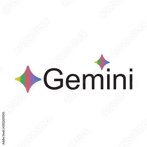 Gemini AI Assistant Icon. Vector Design