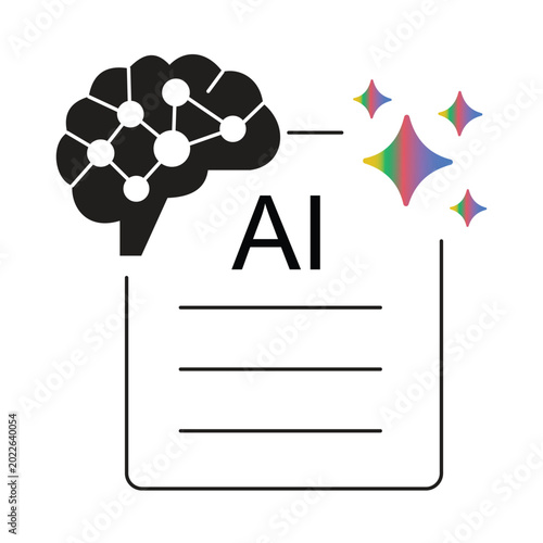 AI Generated Text Icon. Vector Design