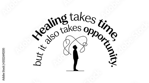 Tableau sur toile Healing Takes Time Opportunity Silhouette