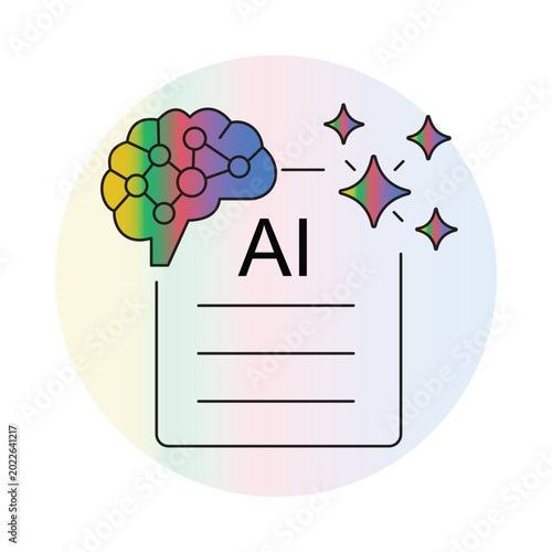 AI Generated Text Icon. Vector Design