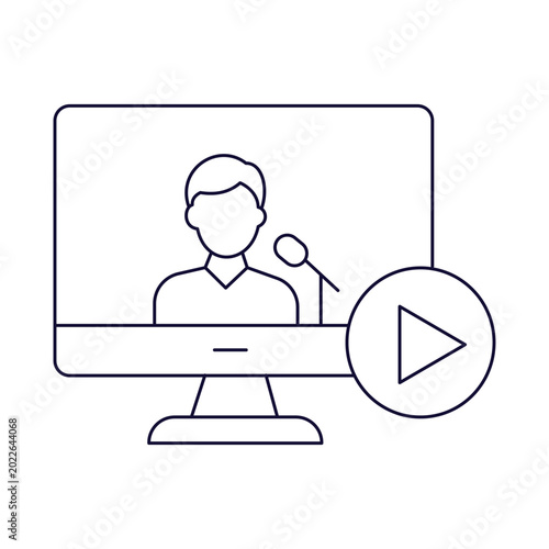Weekly Webinars Icon. Vector Design