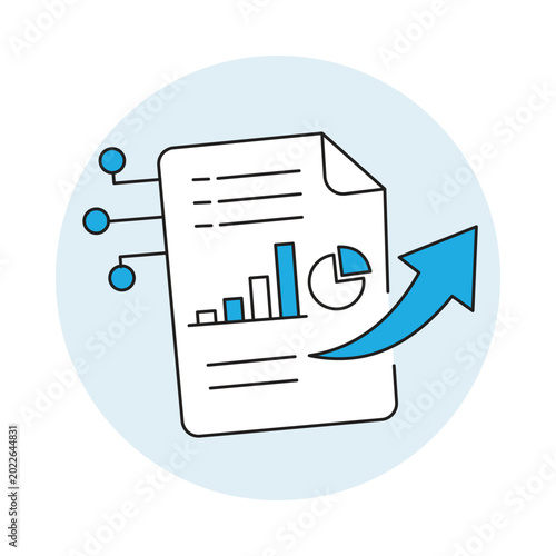 Report Creation Icon. Vector Design
