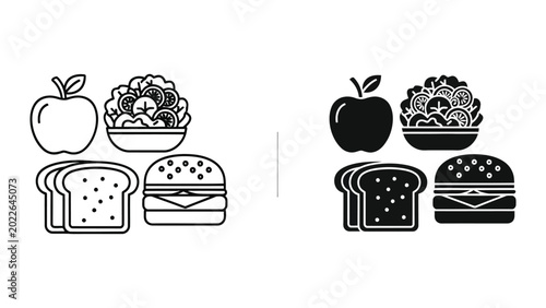 three happy trees with faces flat design vector illustration