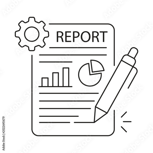Report Creation Icon. Vector Design