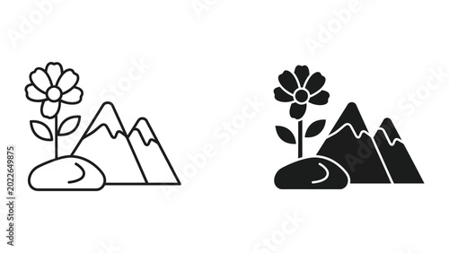 three potted succulent plants in colorful pots vector illustration