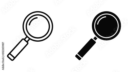 Two magnifying glasses with different focus effects
