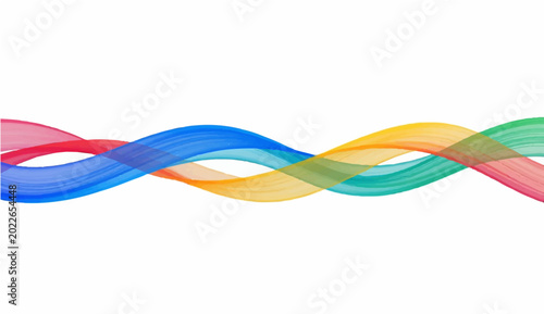 Foto A mesmerizing blend of colors intertwines, creating a dynamic visual flow of abstract waves, evoking feelings of energy and seamlessness