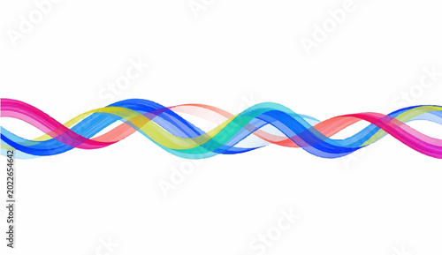 Photos Dynamic, flowing ribbons of vibrant hues intertwine, creating a mesmerizing display of color and movement