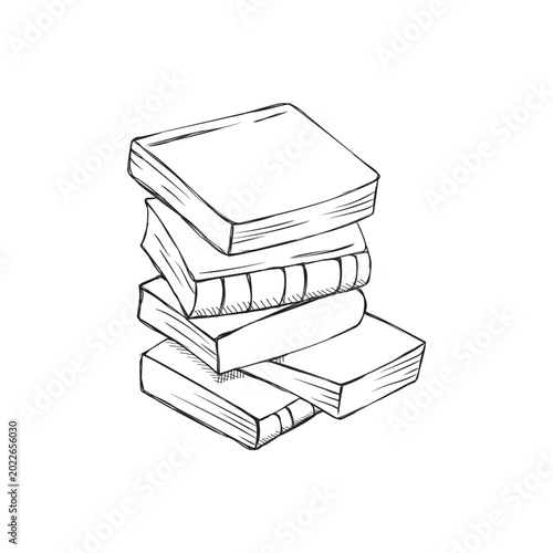 Collection of hand-drawn school supplies and education items