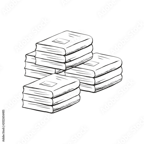 Collection of hand-drawn school supplies and education items