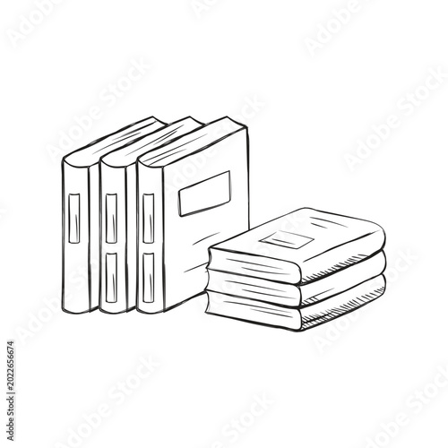 Collection of hand-drawn school supplies and education items