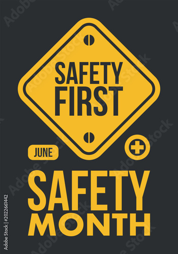 Quadro su tela National Safety Month in June