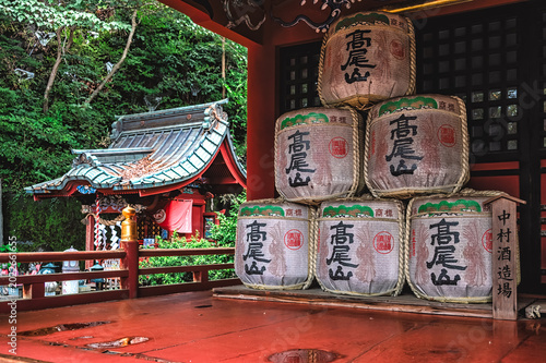Quadro su tela The Yakuoin Temple, officially known as Takaosan Yakuoin Yukiji is located at the summit of Mt Takao