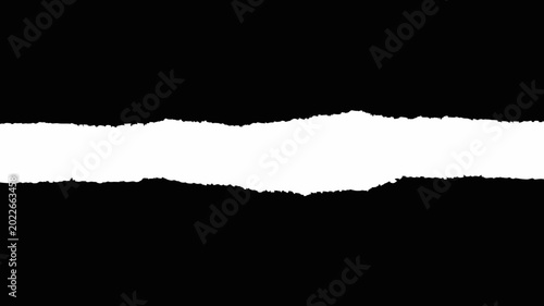 Konstfotografi abstract jagged line on white background rough edge divider with black and white
