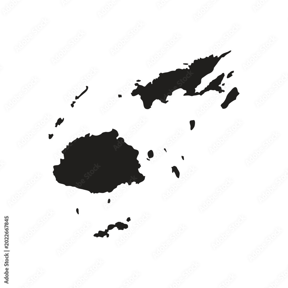 Fototapeta premium fiji map silhoutette Suitable for posters and web icons