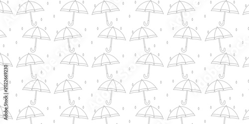 Принти на полотні Umbrella pattern illustration featuring bright and playful umbrella elements perfect for rainy season backgrounds textile prints wrapping paper wallpaper and decorative designs