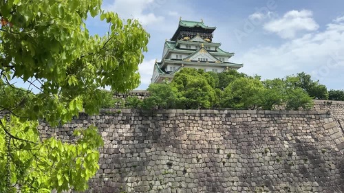 Osaka Castle, a famous landmark and popular tourist attractions in Osaka, Japan