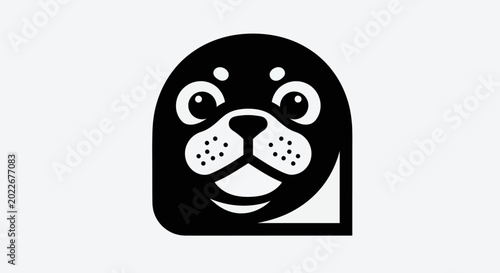 Stylized seal graphic icon on white