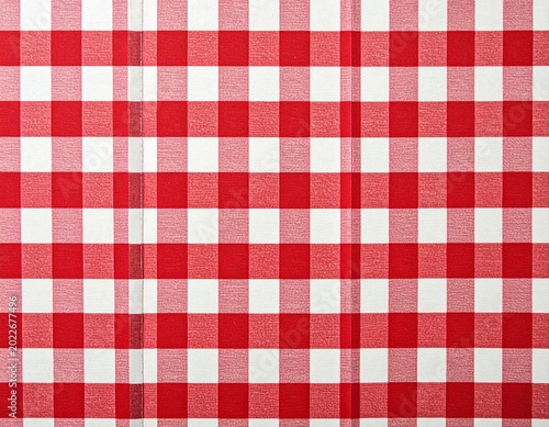 Red and white checkered cloth