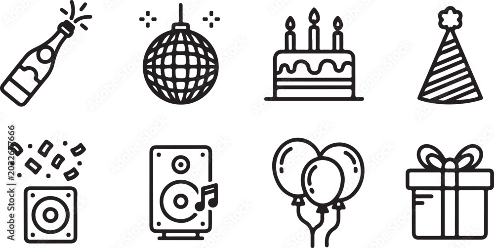 Fototapeta premium Vector illustration of common household icons and symbols Vector