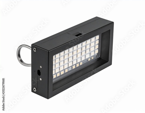 Rectangular black outdoor LED fixture