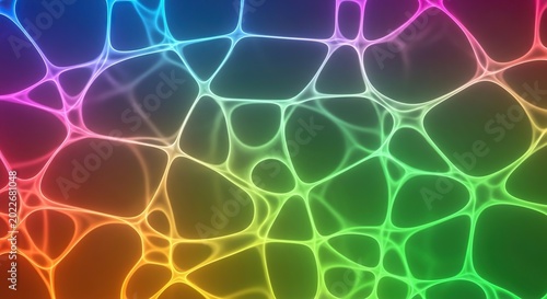 Abstract Colorful Network Structure Illustration.