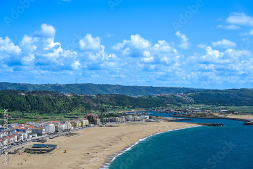 Sweeping Coastal View of Nazaré Beach, Portugal
