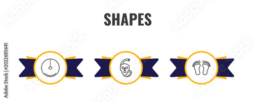 Tableau sur toile shapes outline icon set