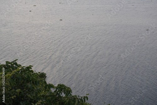 Close view of calm rippling lake water