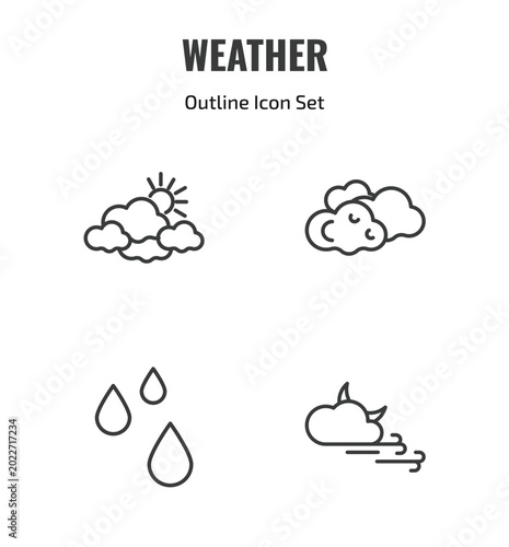 Foto weather outline icon set
