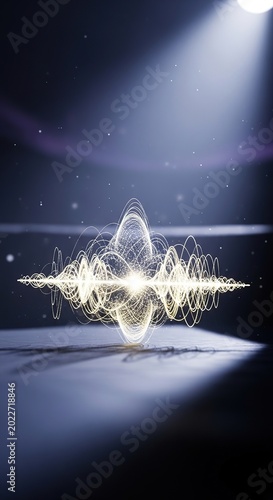 Abstract Light Energy Visualization - Dynamic Waveform Display.
