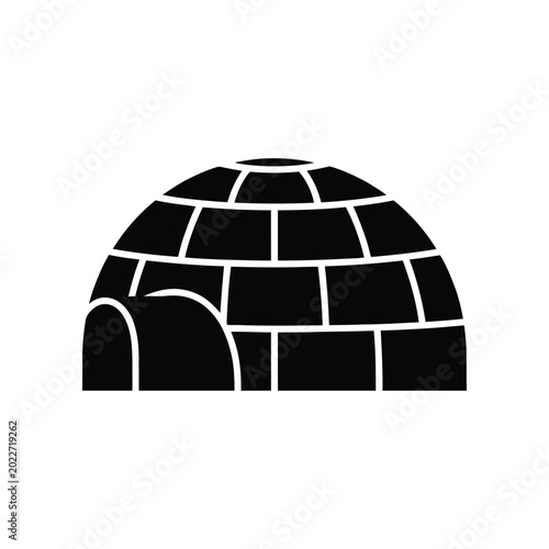 Photos Igloo dwelling structure against white background for winter season concept