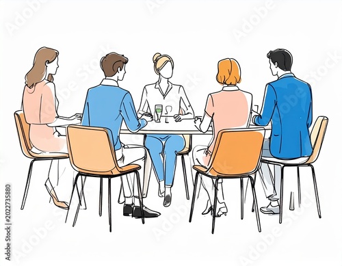 group of business people in office
