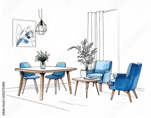 table and chairs in a restaurant
