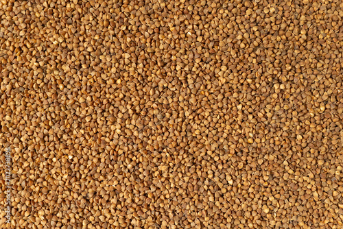 Foto Buckwheat groats creating healthy food background texture