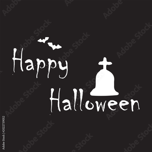 Halloween banner with vector logo. EPS 10.