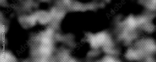 Abstract geometric black and white graphic design print halftone triangle pattern