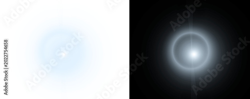 Fotografía Glowing light effect with white and black background for design and decoration p