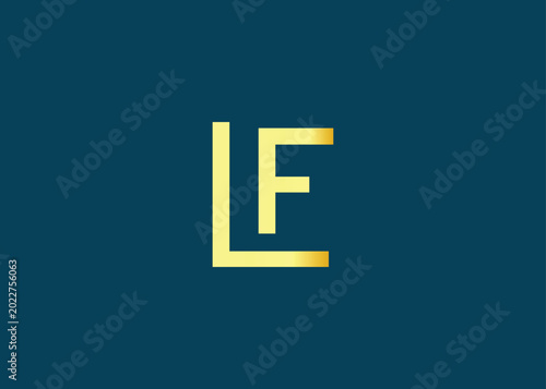 Quadro em tela Minimal gold LF monogram logo