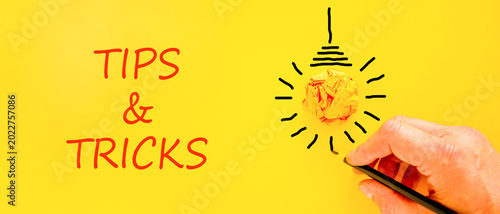 Fotografía Tips and tricks words symbol