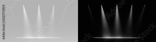 фотографія Realistic spotlights for scene presentation and light overlay effects png